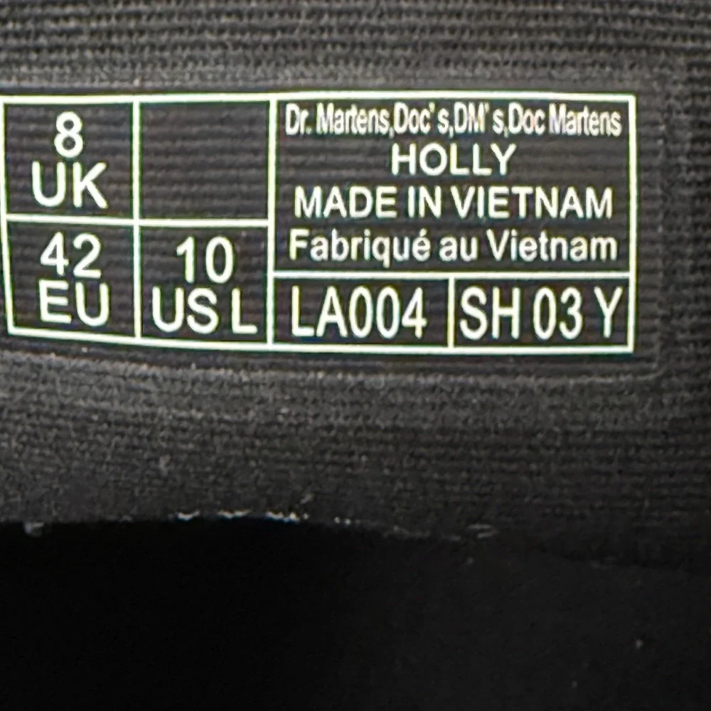 NWT Dr. Martens Holly Quad‎ Platform Oxford Shoes Black Leather US W10 (EU 42)